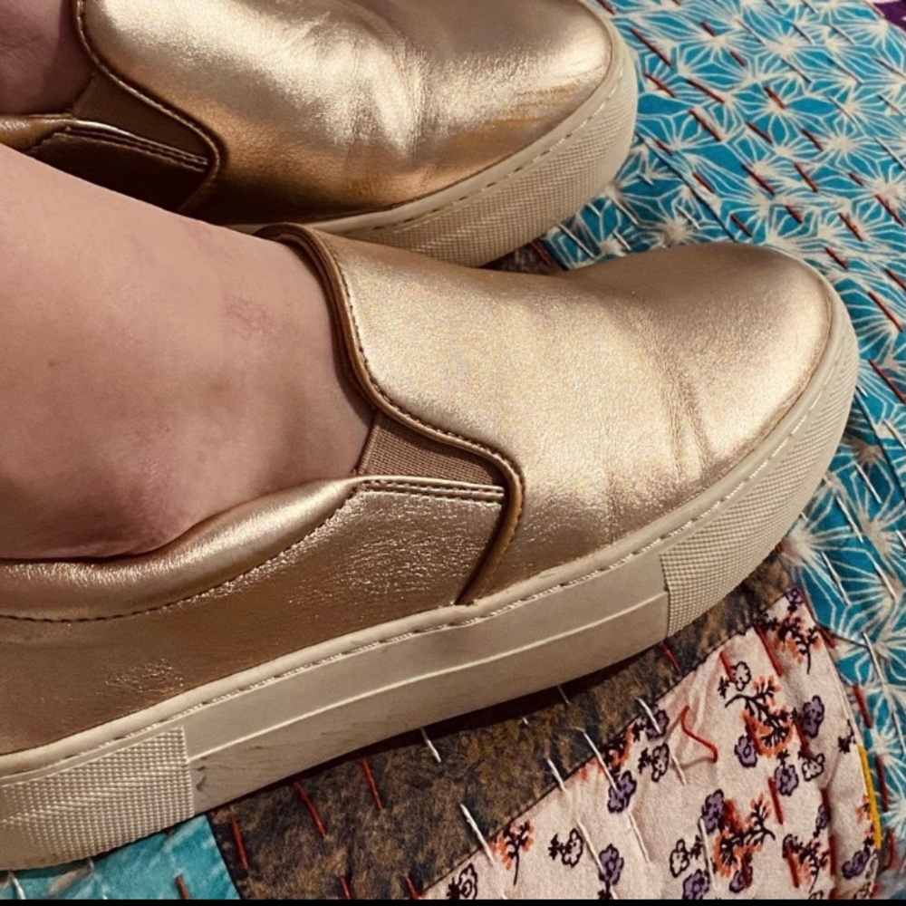 Rose Gold Slip On Steve Madden Sneakers